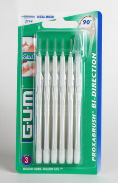 GUM mezizubní kartáček BI-DIRECTION bílý 0.7mm 6ks G2114M6