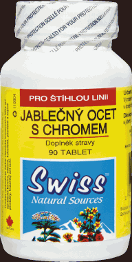 Swiss JABLEČNÝ OCET s chromem 90 tablet 