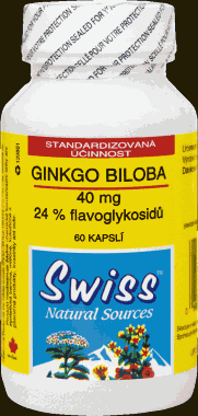 Swiss GINKGO BILOBA 40mg 60 kapslí 