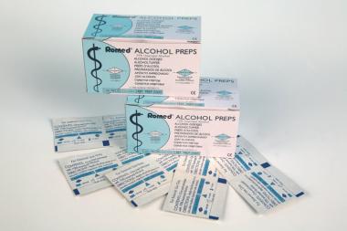 Alcohol Preps dezinfekční tampony - čtverečky100ks