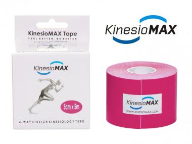 KineMAX 4Way kinesiology tape růžová 5cm x 5m