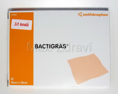 Krytí Bactigras antisept.s mastí 10x10cm/10ks