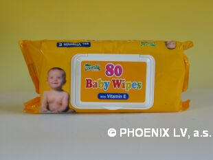 Ubrousky dětské hyg.Baby Wipes vitamínem E 80ks s distr.