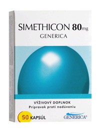 Simethicon 80 mg 50 kapslí Generica