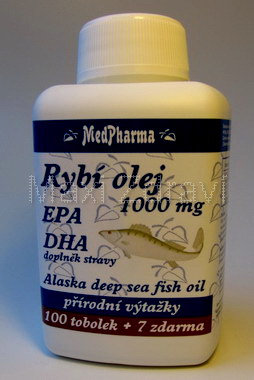 MedPharma Rybí olej 1000mg + EPA + DHA tob.107
