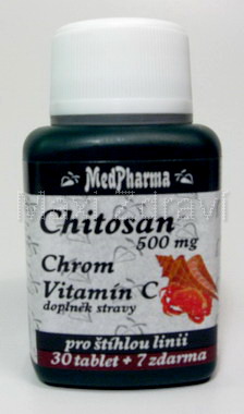 MedPharma Chitosan 500mg + vitamín C + chrom 37 tablet 