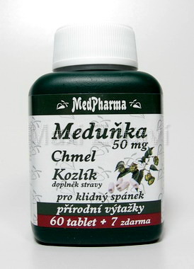 MedPharma Meduňka + chmel + kozlík cps.67