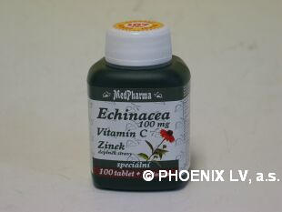 MedPharma Echinacea 100mg + vitamín C + zinek 107 tablet 