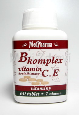 MedPharma B-komplex + vitamín C + vitamín E 67 tablet 