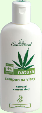 Cannaderm Natura šampon na normální a mast.vlasy 200ml
