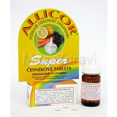 Allicor Super česnek + vitamin. 60 tablet 