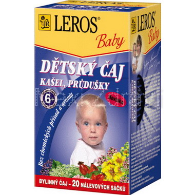 LEROS BABY Dětský čaj Kašel + průdušky n.s.20x1.5g