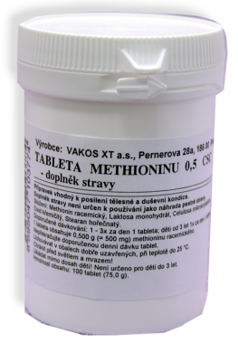 Tableta methioninu 0.5 CSC 100ks