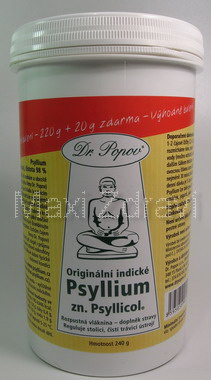 Psyllium indická rozpustná vláknina 240g Dr.Popov