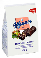 Manner Haselnuss-Mignon 400g Oříš.oplatky v čokol.